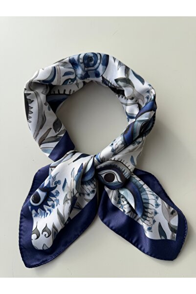 who knows ¿ Eye Patterned Scarf Bandana 50X50Cm Women's Clothing Accessory