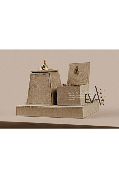 EVA Brown velvet incense burner set
