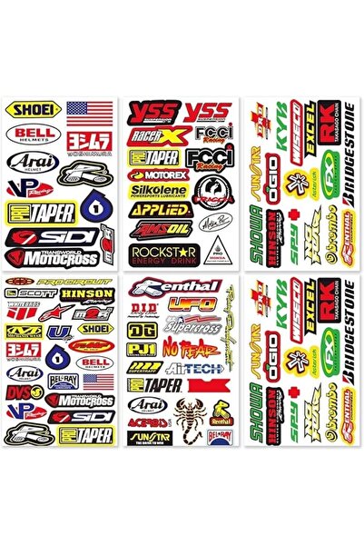 Generic PPA® Vinyl Graffiti Sticker Set of 6 Sheets Motorcycle and Dirt Bike ...