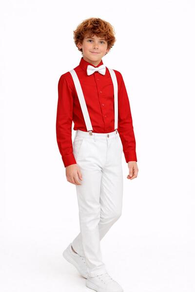 Kuraff Giyim Boy's Special Day Show Suit (Shirt-Trunks-Bow Tie Suit)