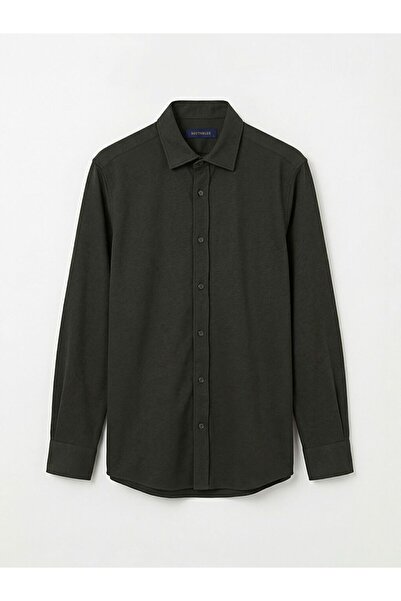 LC Waikiki Southblue Slim Fit Long Sleeve Men's Textured Shirt