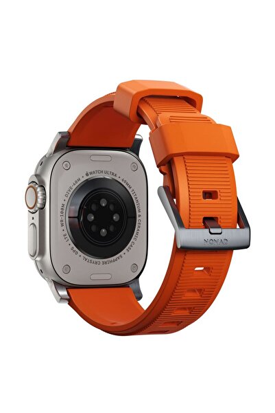 Nomad Curea robustă pentru Apple Watch, portocaliu/argintiu