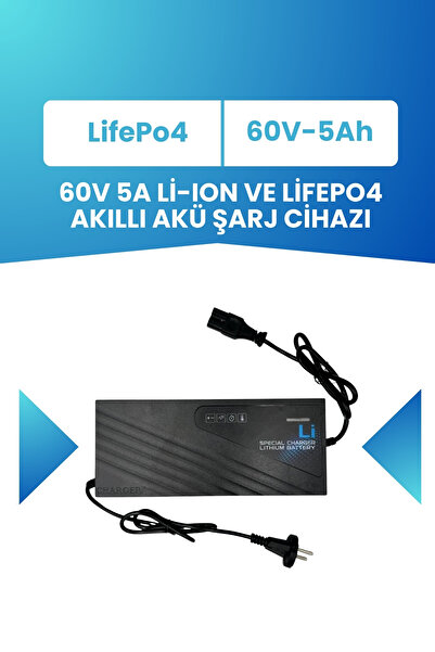 ELECTROLL 60V LiFePO₄ Batarya İçin 60V Uzun Ömürlü Akıllı Şarj Aleti (73V. 5A...