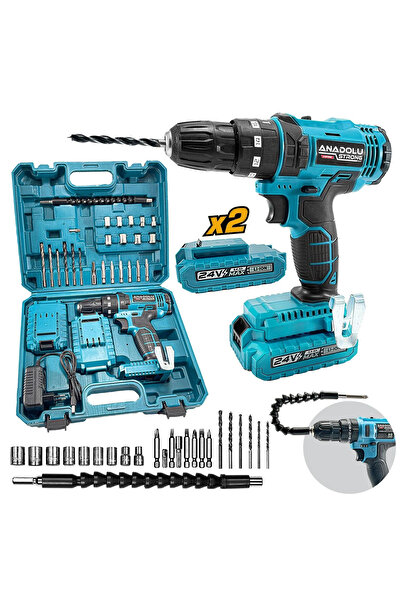 Enlis Collection Anadolu Strong ANS1069 24V Darbeli Şarjlı Matkap Çift Li-Ion...