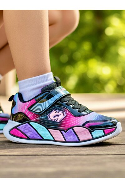 JOJO KIDS adidași pentru fete, țesătură colorată anti-transpirație, extra ușo...