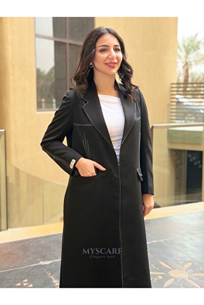 my scarf عبايه بليزر مبطن قماش كريب ياباني