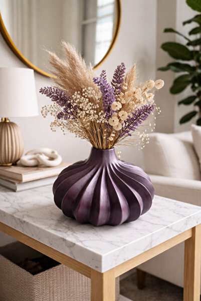 Artivo Spiral Formlu Dekoratif Vazo – Modern & İhtişamlı Tasarım