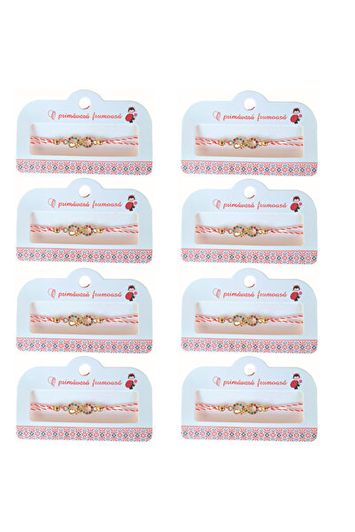 HYVESTO Infinity March Bracelet Crystals White Red Cord Adjustable Alloy Cott...