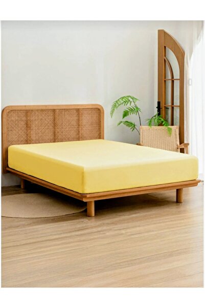 MotoLion ملاءة سرير مطاطية لشخص واحد مقاس 100x200 سم لون أصفر