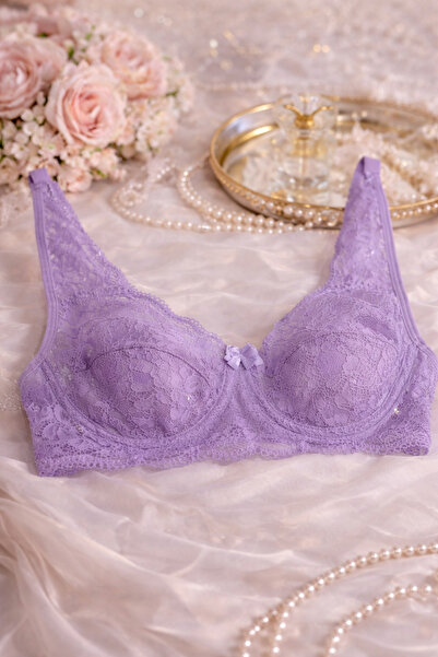 Bee Glow Lavanta Renkli Transparan Alt Üst Sütyen Takımı