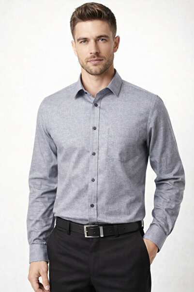 COLVIS MAN Klasik Uzun Kol Cepli Pamuklu Şamre Ofis Lik Hediye Kutulu Erkek G...