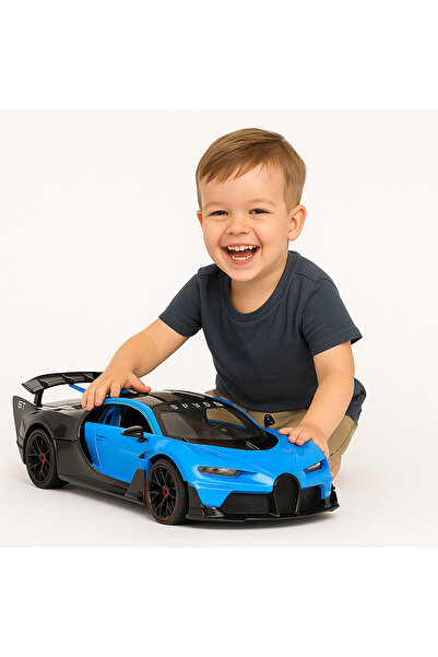 LEAN R/C sports car blue 1:12 scale, trunk doors, lights, sounds