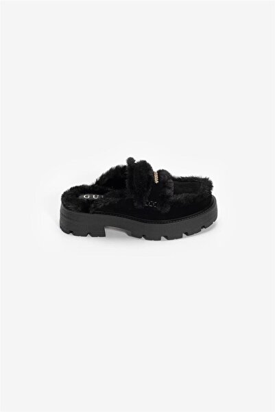 Guess Black Women's Suede Slippers