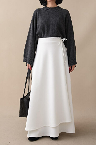 Asya Karen Nila Side Tie Scuba Skirt