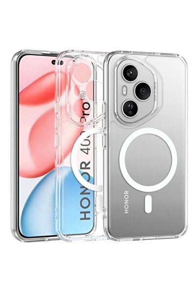 Nezih Case Honor 400 Pro Uyumlu Magsafe Sarj Destekli Sararmaya Dayanıklı Kılıf