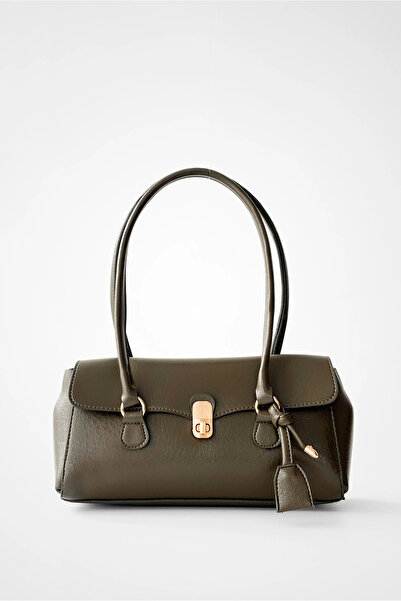 EBROU Lily Baguette Form Vintage Design Women's Green Hand and Shoulder Bag