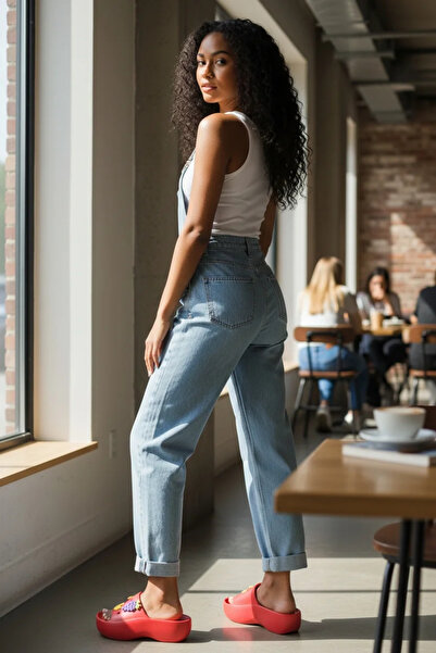 AkınalBella Women's Fruit Detailed Thick Sole Beach, Sea, Pool Slippers