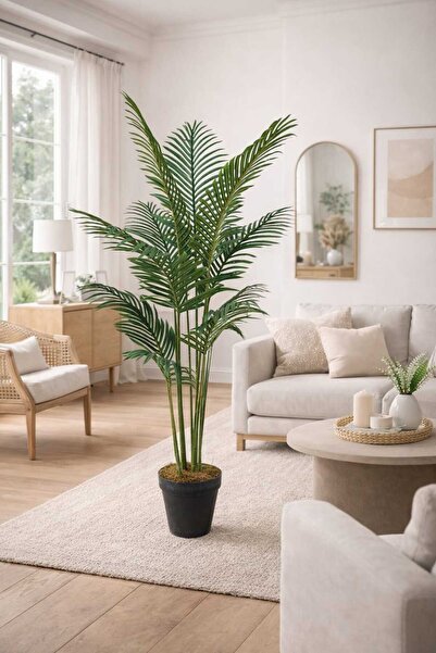 MAKİ DEKOR Yapay Areka 160 Cm Boyunda 12 Yapraklı Dekoratif İç Mekan Salon Of...