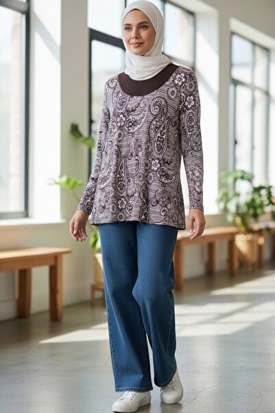 E-Giyimbank Long Sleeve Mother's Combed Cotton – Comfortable Fit Suitable for...