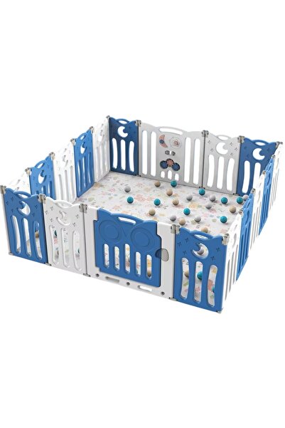 LITTLE ANGEL Foldable Baby Playpen With Fence For Indoor 18 pcs