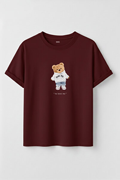DK DAKSEL Unisex'Dare You to Love Me' Teddy Bear Printed T-Shirt