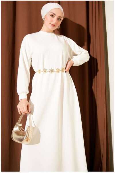 MODA MAÇKA PARK Silk Modal Fabric Plain Dress