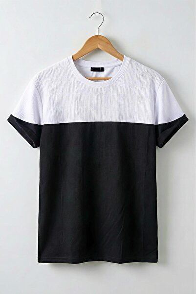 Oksit Tricou cu guler pentru bărbați slim fit de la Reka Jacquard, cu panou t...