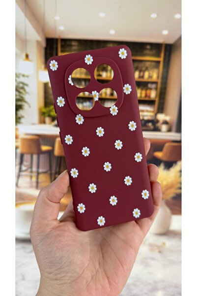 Vip Case Redmi Note 14 Pro 4g Compatible White Daisy Patterned Silicone Shock...