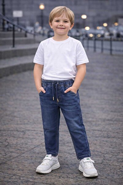 CarnavalKids erkek çocuk beli lastikli kot pantolon