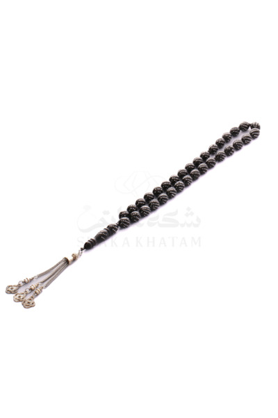Shaka Khatam Kok Silver Plated Rosary 33