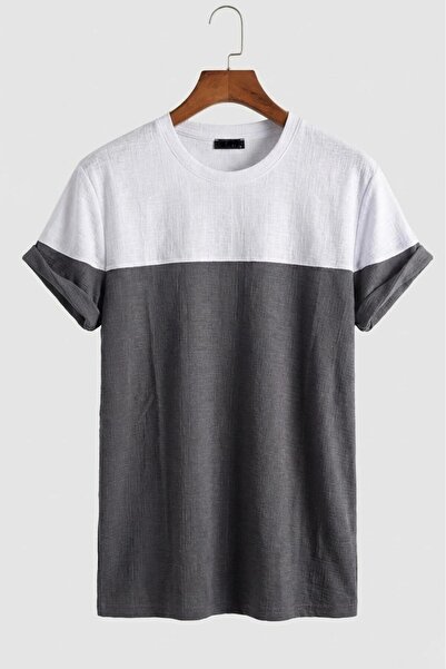 Oksit Tricou cu guler pentru bărbați slim fit de la Reka Jacquard, cu panou t...