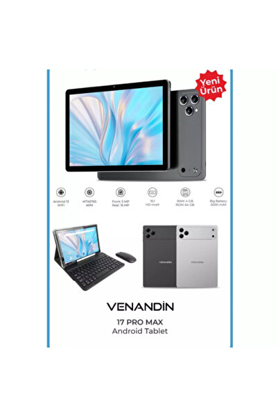 VENANDİNN Venandin 17 Pro Max Tablet Android13 4GB Ram/64GB Hafıza 10.1" KILI...