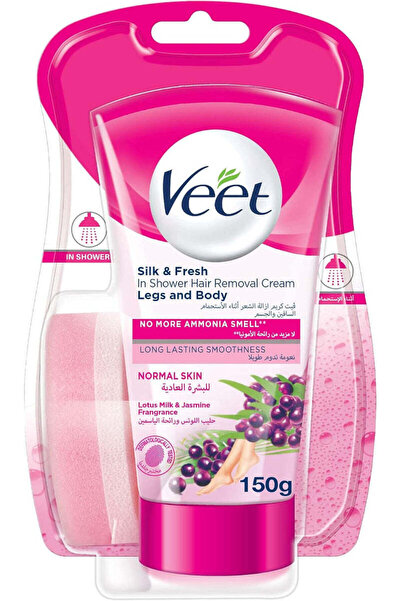 Veet كريم إزالة الشعر سيلك آند فريش للاستخدام أثناء الاستحمام، للبشرة العادية...