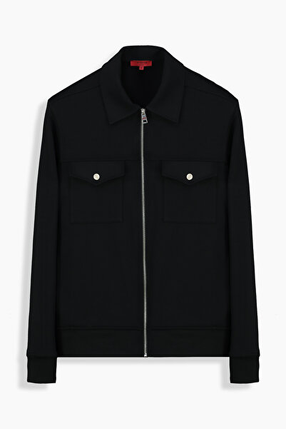 Sarar İNTERVİEW Fermuarlı Siyah Sweatshirt