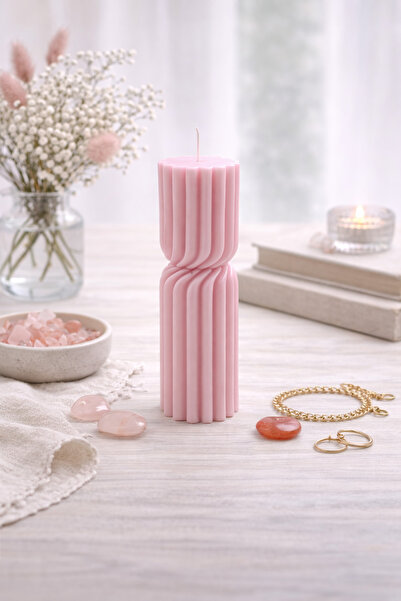 Flow Home Dekoratif Lüks Soya Mum, El Yapımı Doğal Mum Uzun Yanma Süreli Şık ...