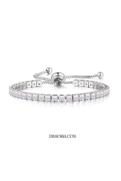 NO BRAND Adjustable Silver Tennis Bracelet