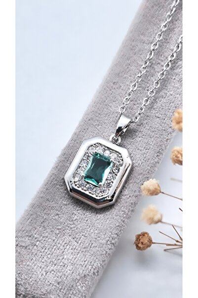 Serenity Baguette Figure Steel Necklace