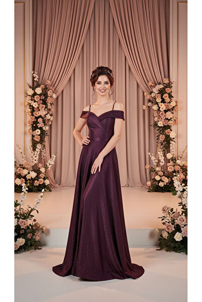 dml giyim Madonna yaka simli elbise