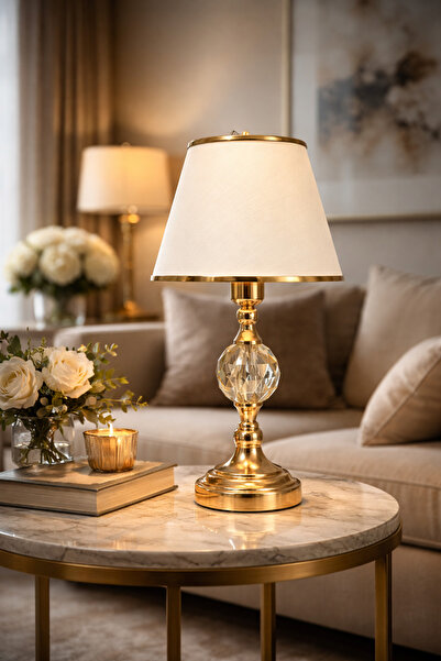 EvLight Verona Crystal Gold Glass Lampshade