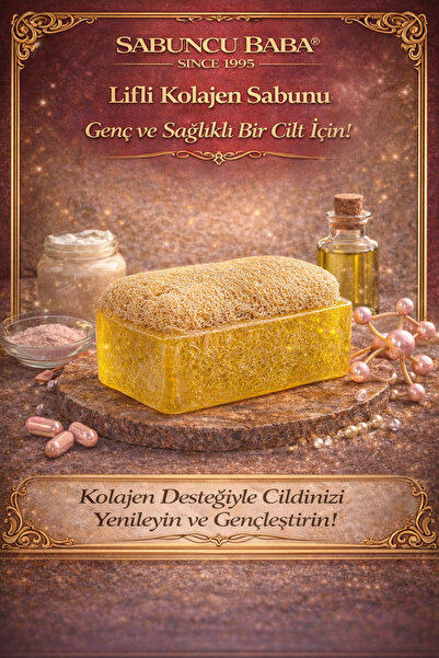 SABUNCU BABA - Doğal Kabak Lifli Kolejen Sabunu 130 GR. Daha Genç Bir Cilt İçin