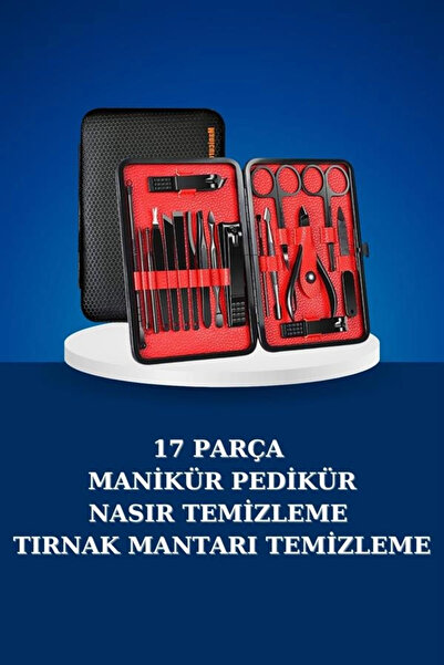 Epilons 17 Piece Manicure Set Portable with Special Bag Hand and Foot Care Na...