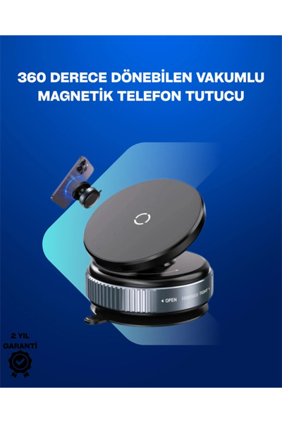 Epilons 360 مع قبضة مغناطيسية قوية °   حامل هاتف السيارة الدوار - تركيب بالفر...