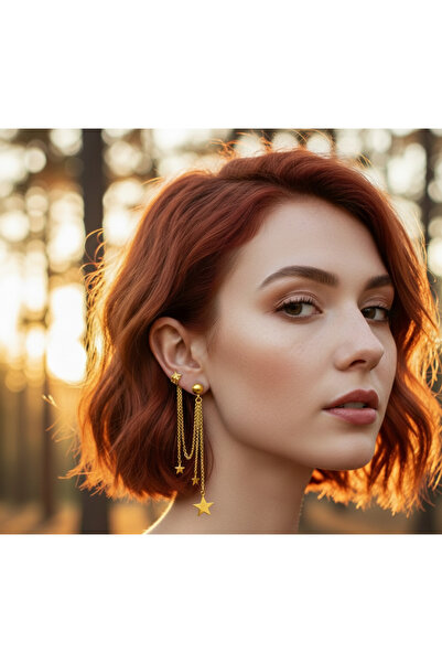 canlisepet Cartilage Dangle Chain Earrings