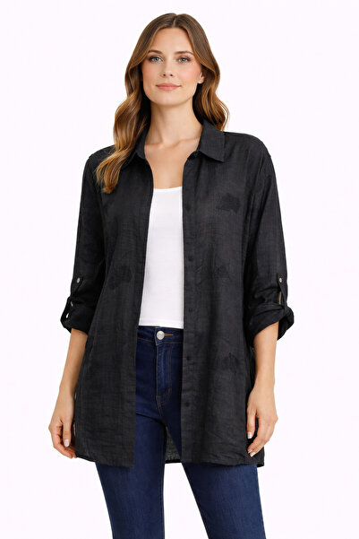 NAR ÇİÇEĞİ GİYİM Keten İçli Dışlı Takım Gömlek