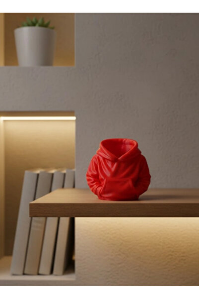 CT STONES Red Hoodie Pen Holder 10X10 cm Desk Organizer