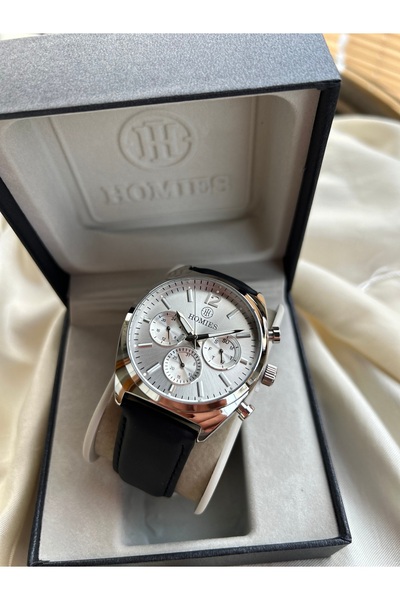 Homies Men's Wristwatch with Leather Strap and 2 Year Warranty as a Gift