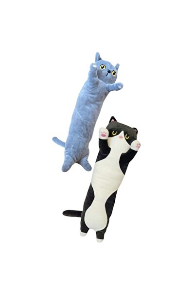 OEM Set de jucării de pluș cu 2 pisici, lungime 40 cm