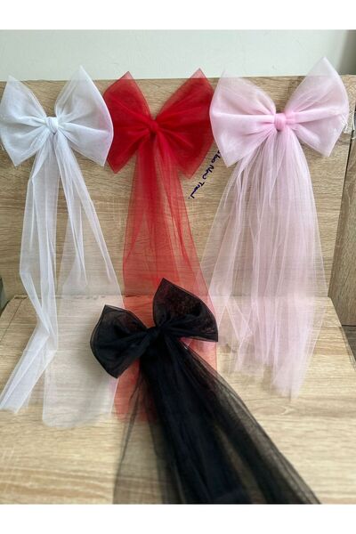 BBA TULLE STORE 4 RENK SUNUMU,GELİN FİYONKLU KISA DUVAK,KIRMIZI DUVAK PEMBE F...