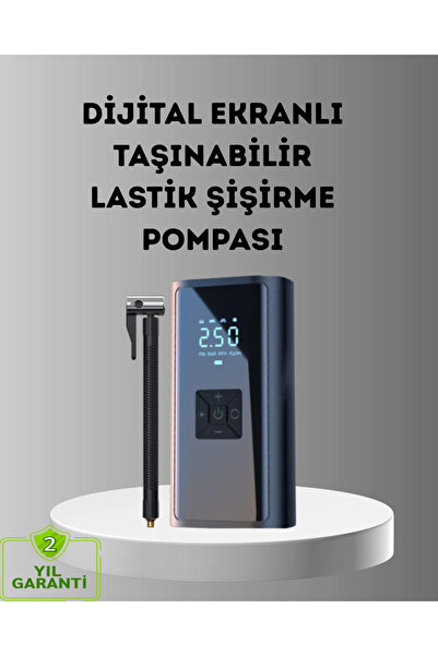 Epilons مضخة هواء لاسلكية بشاشة رقمية مع ضوء LED 12 فولت 80 وات Azrlya-KR-RS34