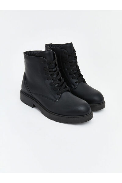 LC Waikiki Lcw Steps Black Men's Lace-Up Boots